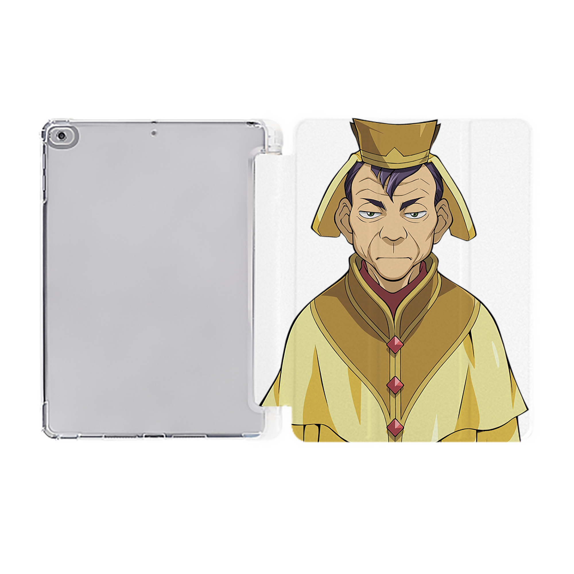 （画像用） 遊☆戯☆王 Yu-Gi-Oh! IPad ケース ペン収納付き 三つ折りスタンド PUレザー×シリコン 対応機種9.5/10.5/10.9インチ